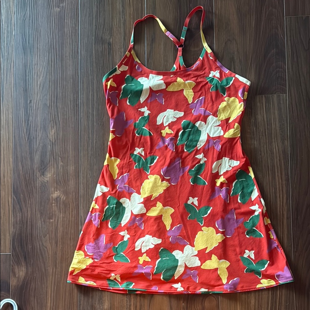 Outdoor Voices Vibrant Red butterfly exercise dress
